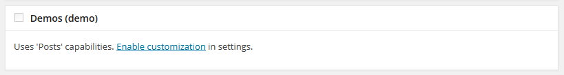 Demo Custom Post Type