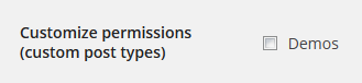 Demo Customize Permissions Section
