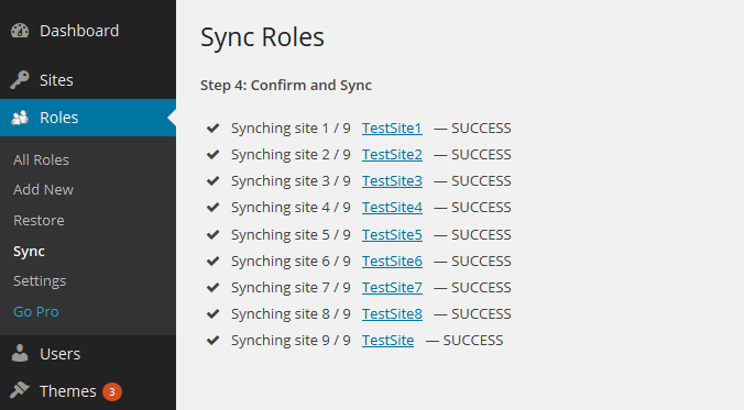 Multisite Sync Step 4