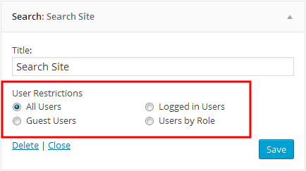 widget permissions
